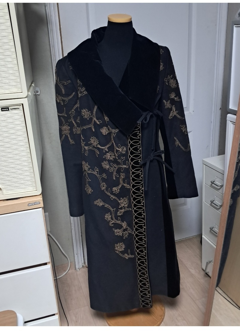 정품 겐조 플라워 자수 벨벳 롱 코트 55~66