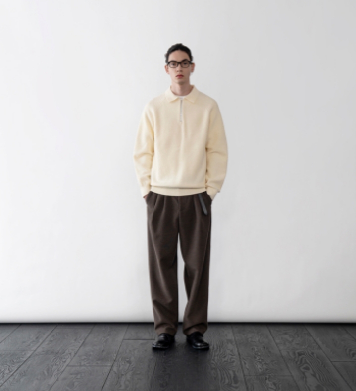 (새상품)라퍼지스토어 반집업니트