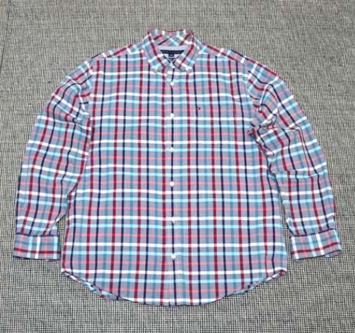 타미힐피거 체크 셔츠 100