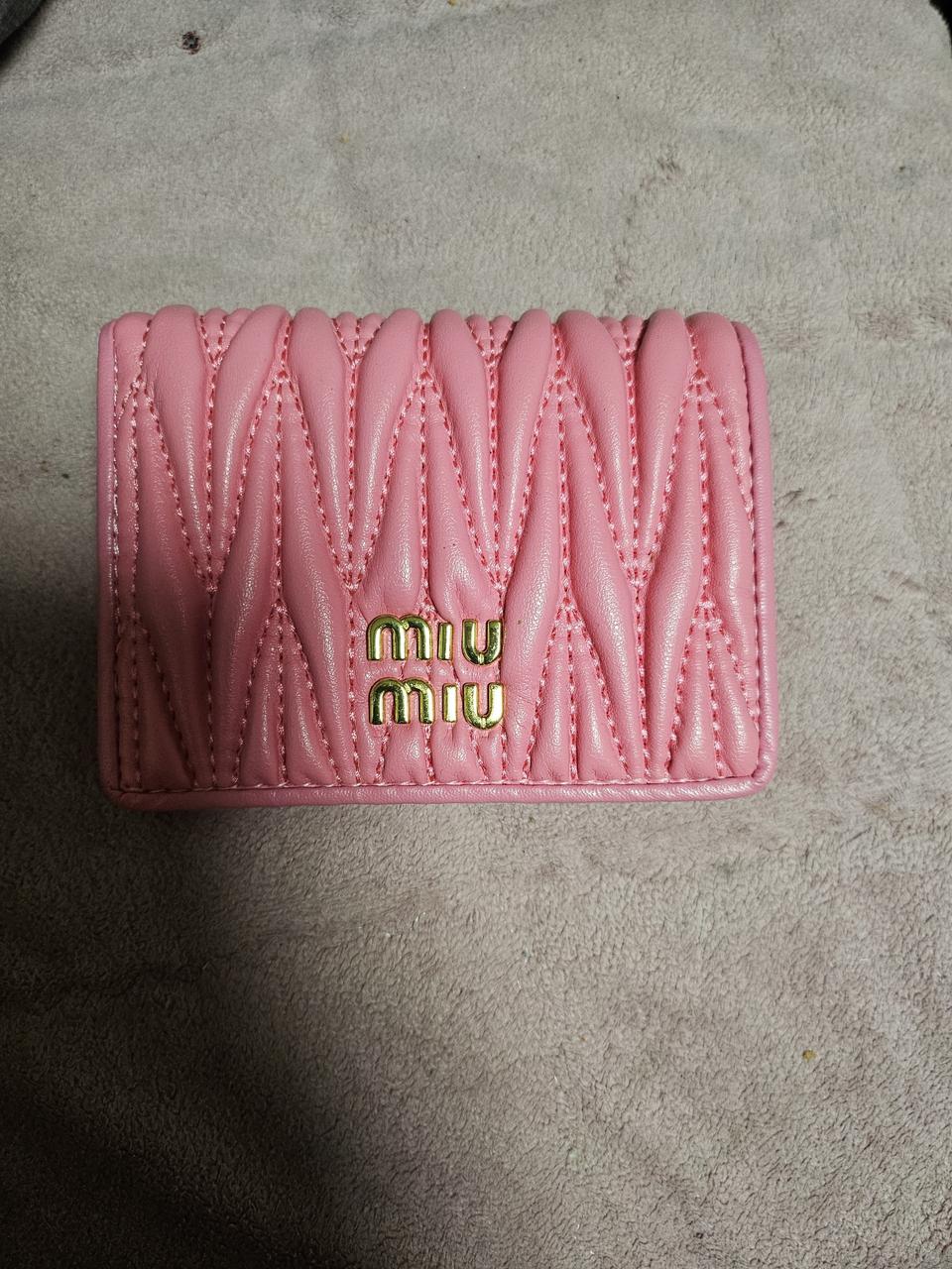 미우미우 반지갑 핑크