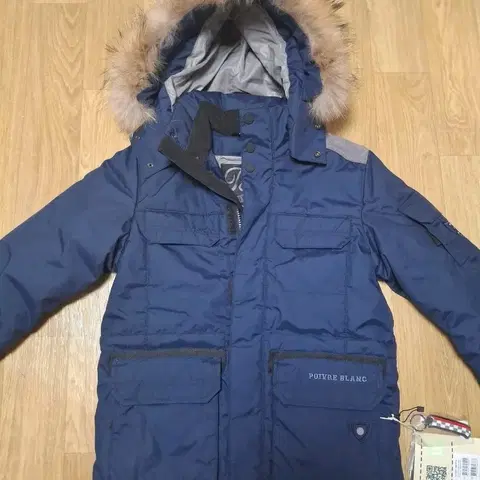 [프랑스쁘아블랑주니어 ]네이비 패딩 90,12세정도(새상품,택부착)