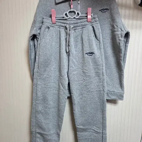 새상품 기모 반집업 상하세트/그레이