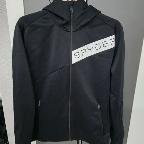 스파이더 기모 후드 집업