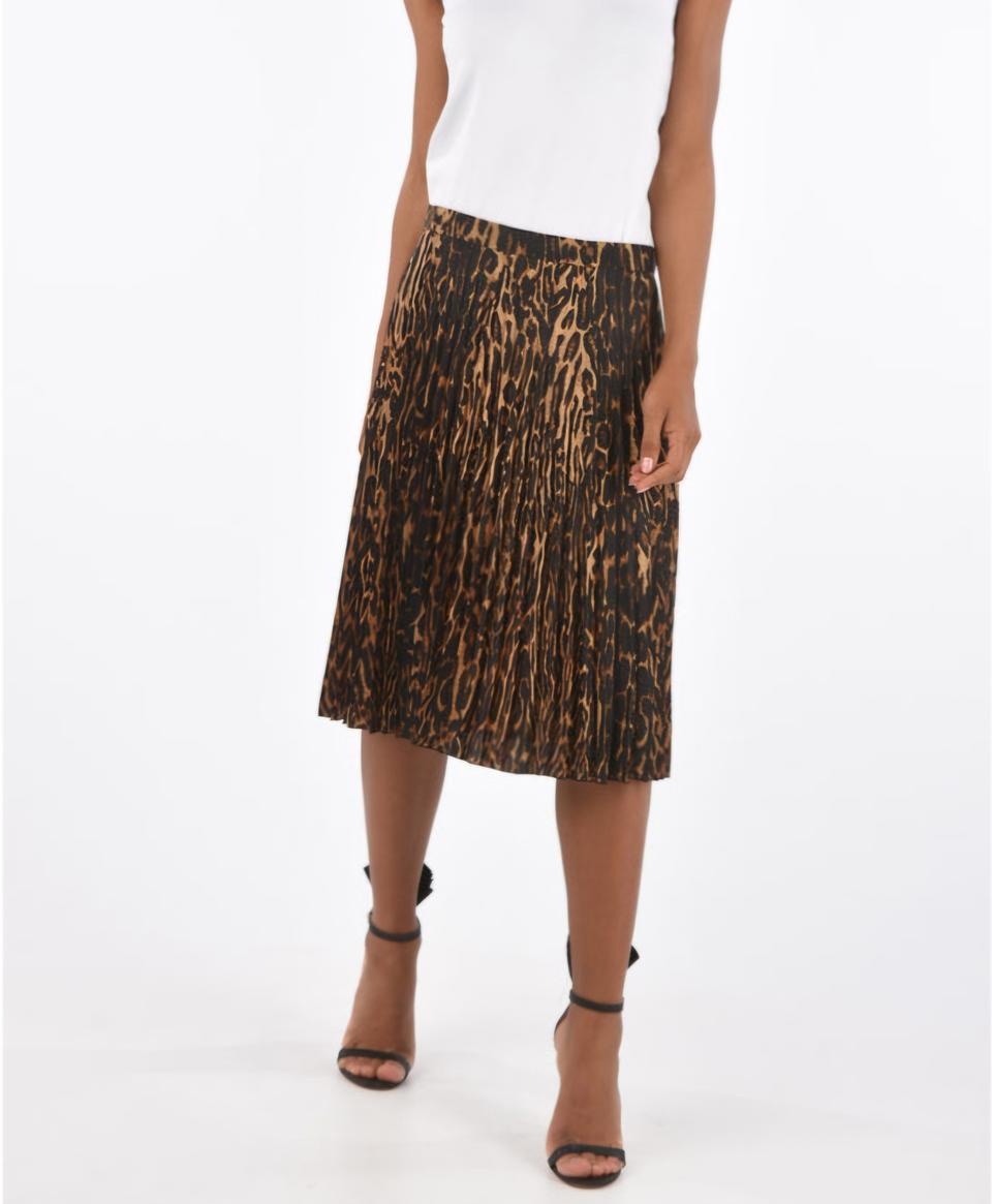 Burberry 버버리 레오파드 프린트 플리츠 스커트 38