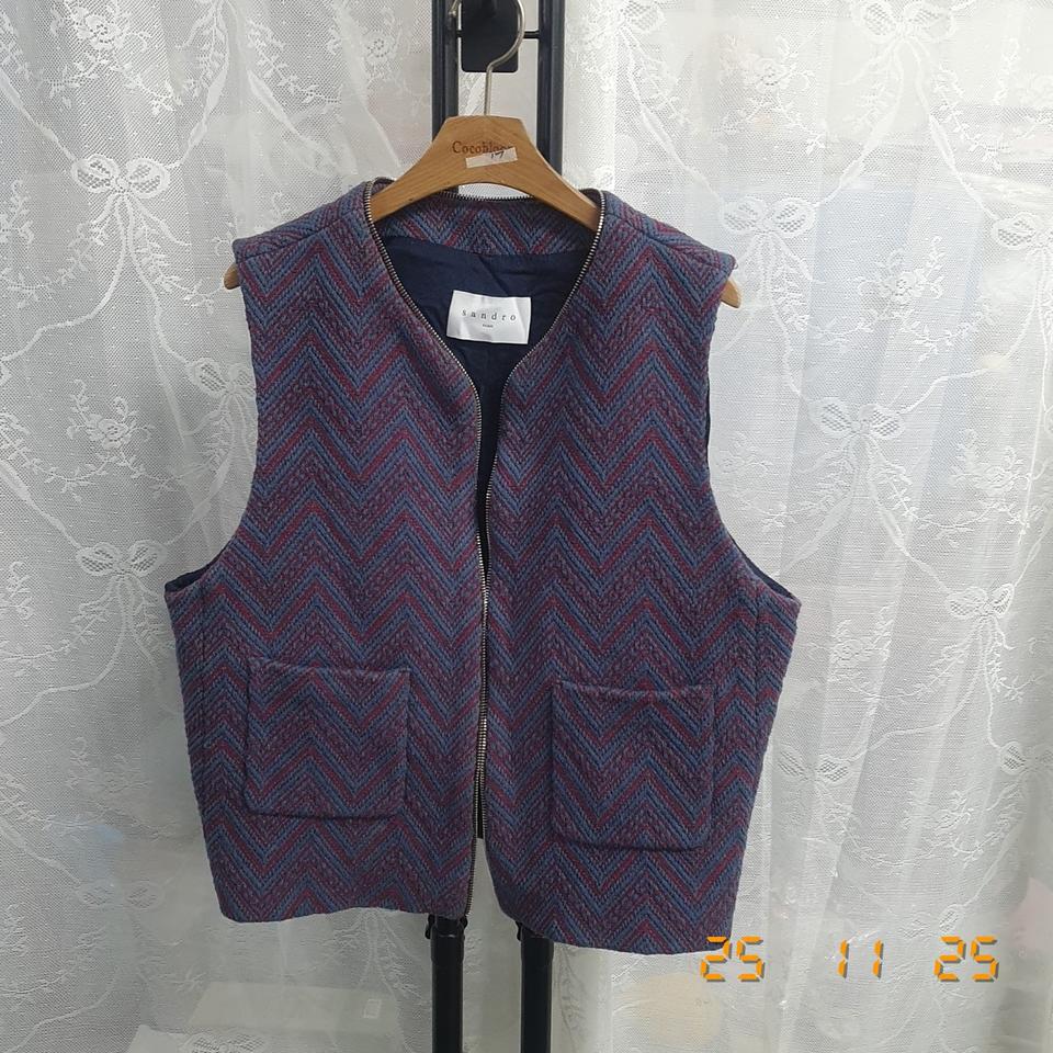 산드로 조끼 40(지퍼는 디자인. 고리 잠금형)