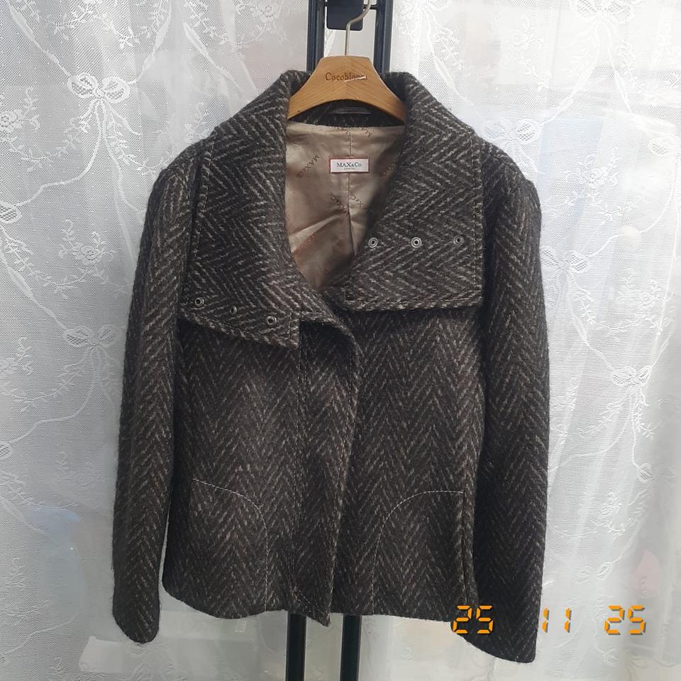 막스앤코 울 모헤어 자켓 38 다크 브라운계열