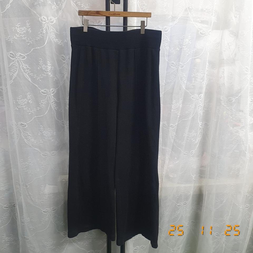 지컷 니트 팬츠 one size 블랙