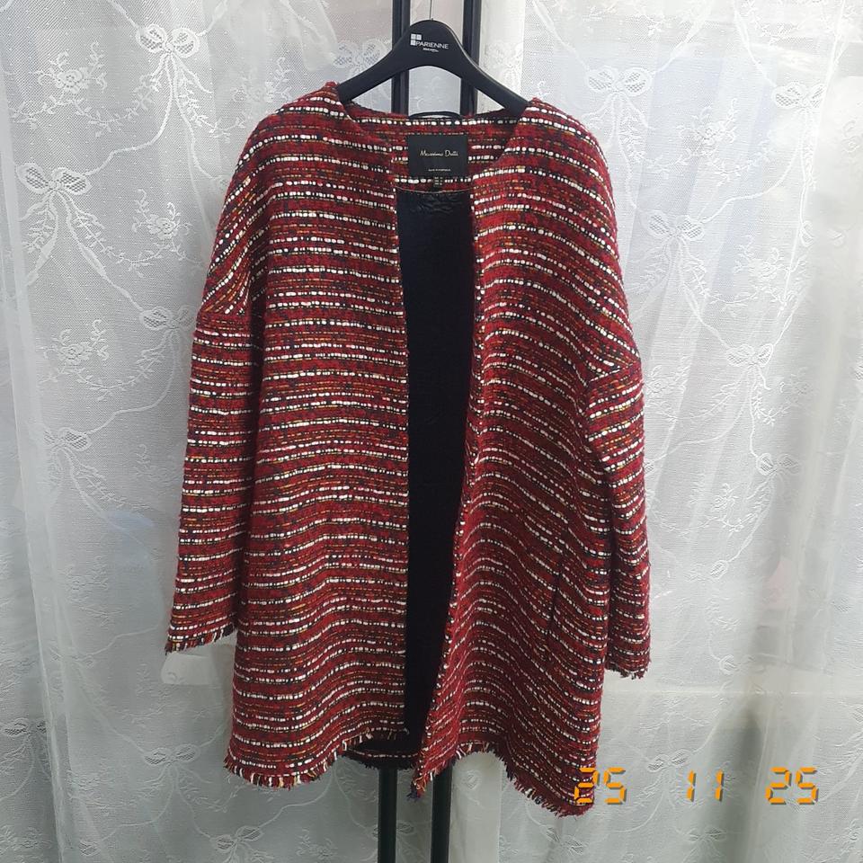 마시모두띠 트위드 오픈 자켓 M