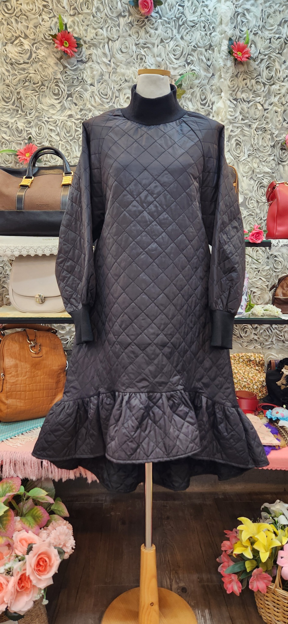 DONOBAN 누빔 패딩 롱원피스(FREE)