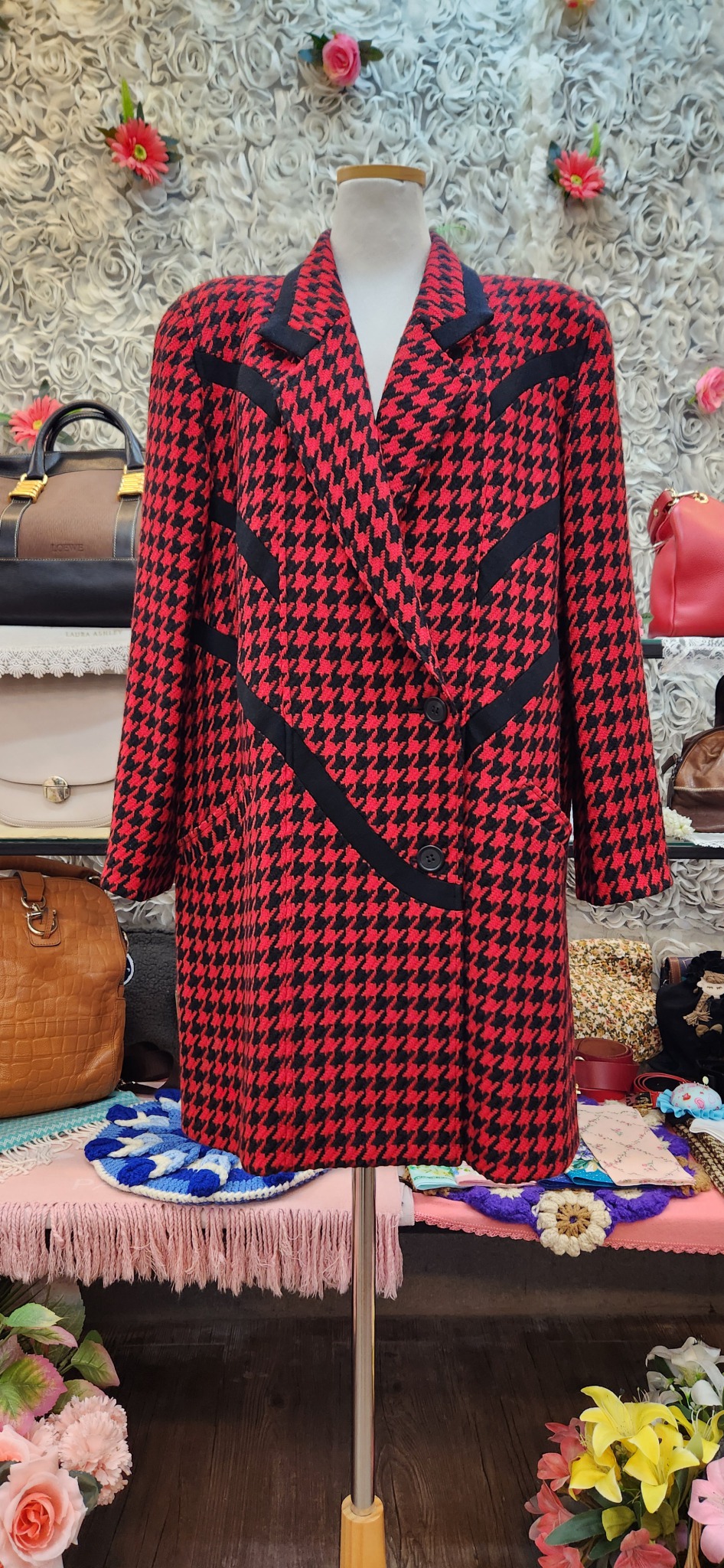 SUNNY MARROW 고급 트위드 하프코트(77~88)