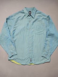 [XL] 게스 진스 형광 스프라이트 셔츠형 자켓 오버핏