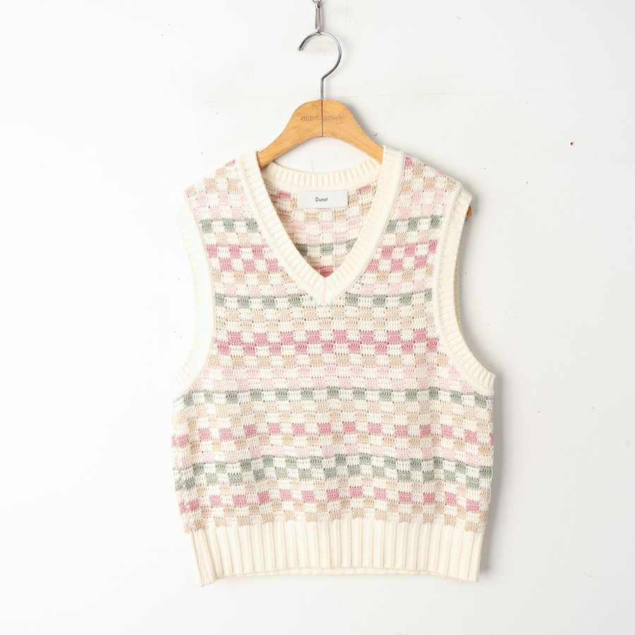 44/던스트 크래프트 브이넥 니트 베스트
