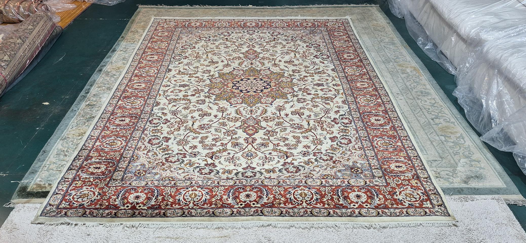 페르시안 대형 핸드메이드 울실크 카페트 - PE207 -