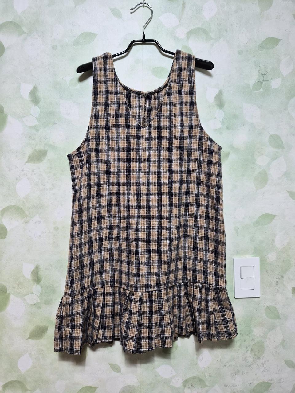 체크 원피스