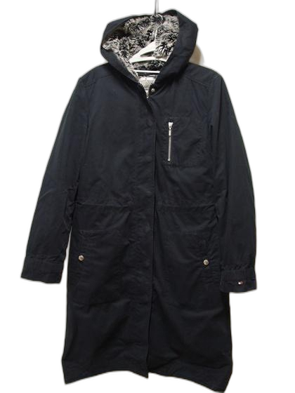 타미힐피거 퍼내피배색 후드야상코트 여 택M