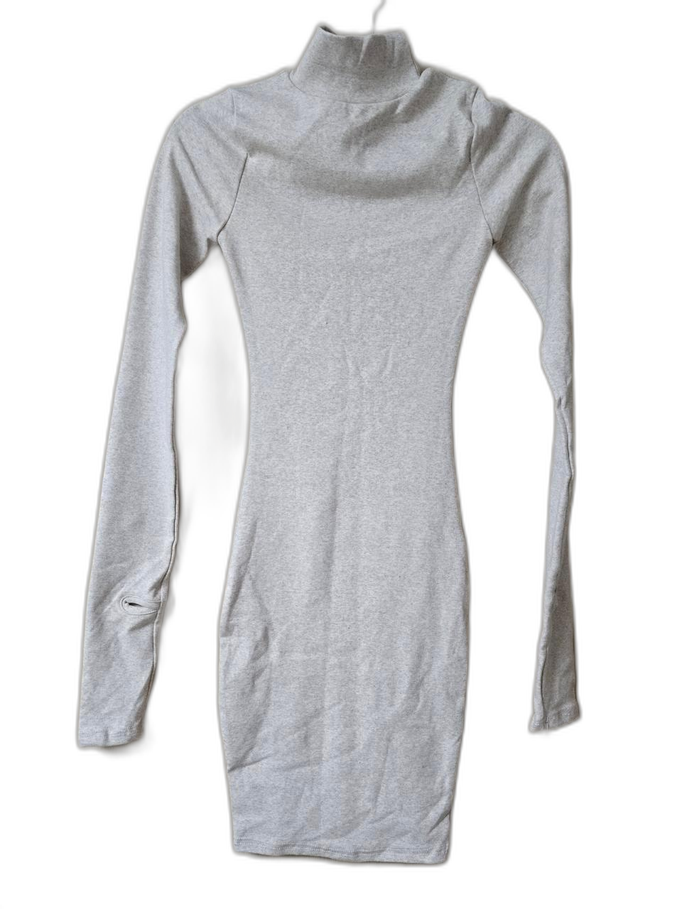 GOLD POT 회색 터틀넥 미니 원피스