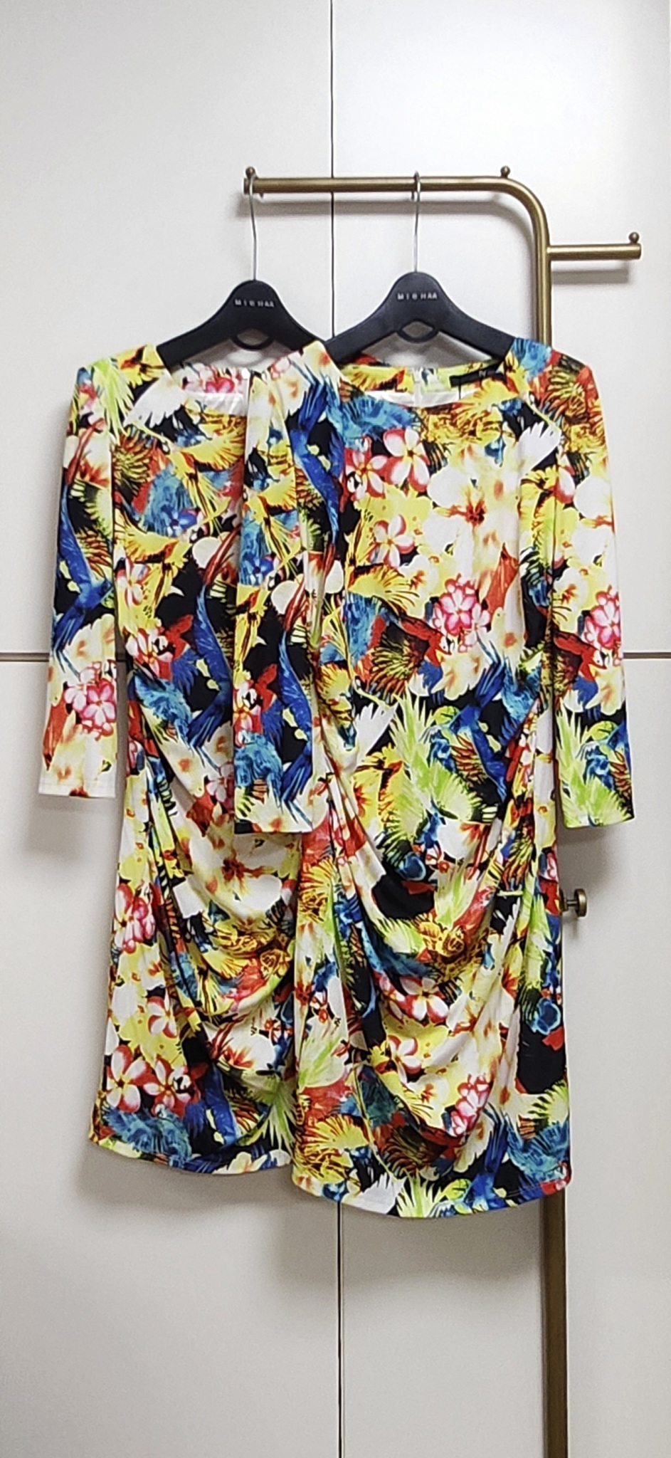 새상품 제시뉴욕 프린트 셔링 원피스55