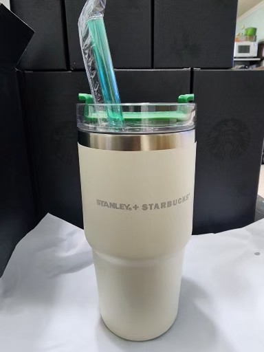 스탠리 스타벅스 콜라보 텀블러  크림색(새상품)(병행수입