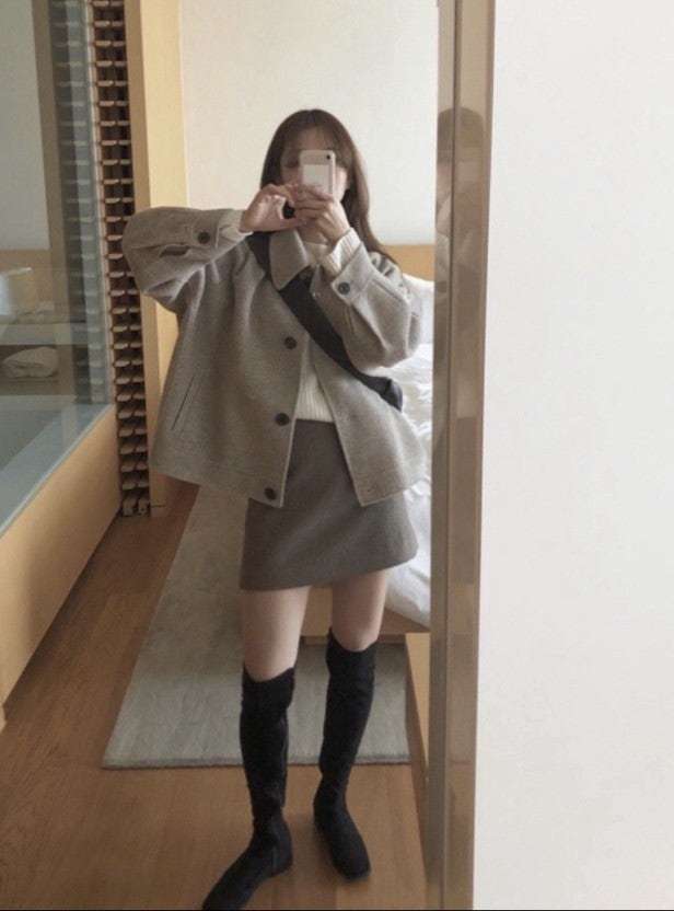 아카이브제이투유 아카이브 숏 핸드메이드 코트