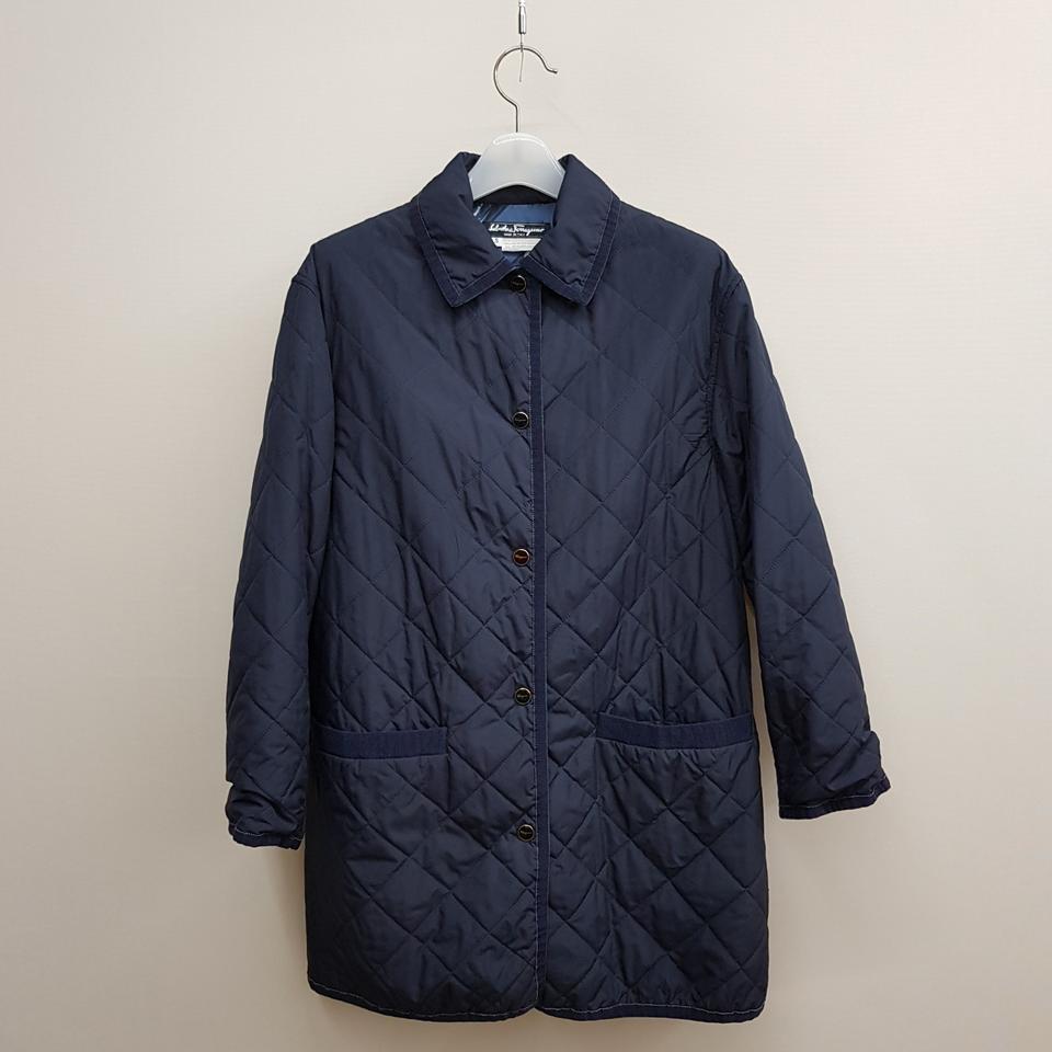 살바토레 페라가모 플로럴 안감 퀼팅 코트 S사이즈