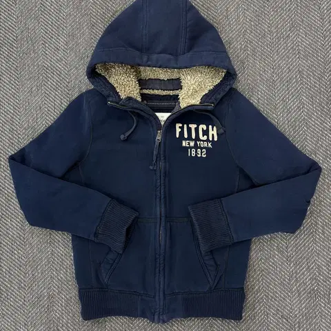 아베크롬비 양털 후드집업 네이비m