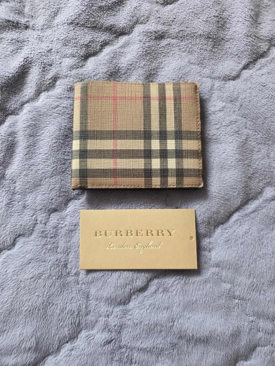 (정품) 버버리 체크 반지갑/80166111/개인/팝니다.