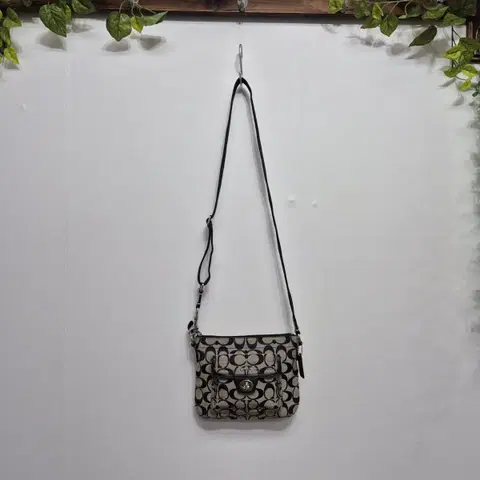 코치 캔버스 크로스바디백