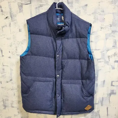 노스페이스 인디고 블루 구스다운 조끼 패딩 M