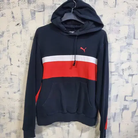 푸마 로고 후드티 M