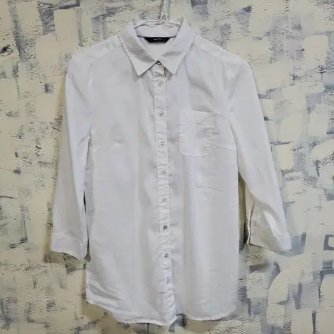 헤지스 여성 포켓 린넨 카라 셔츠 85