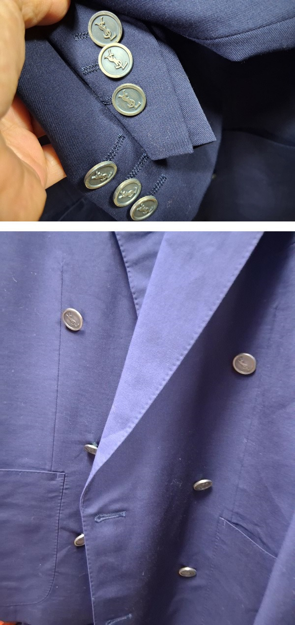 일본빈티지 입생로랑 단추12개 큰단추6개 소매작은단추6개 단추