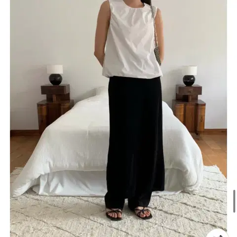 [새상품] 모아니 사이드슬릿 니트 롱스커트