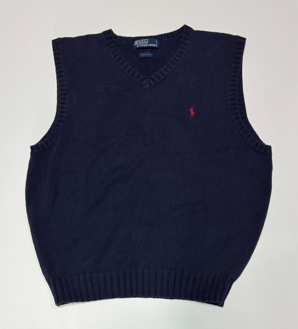 폴로 랄프로렌 코튼 니트 베스트 L 네이비