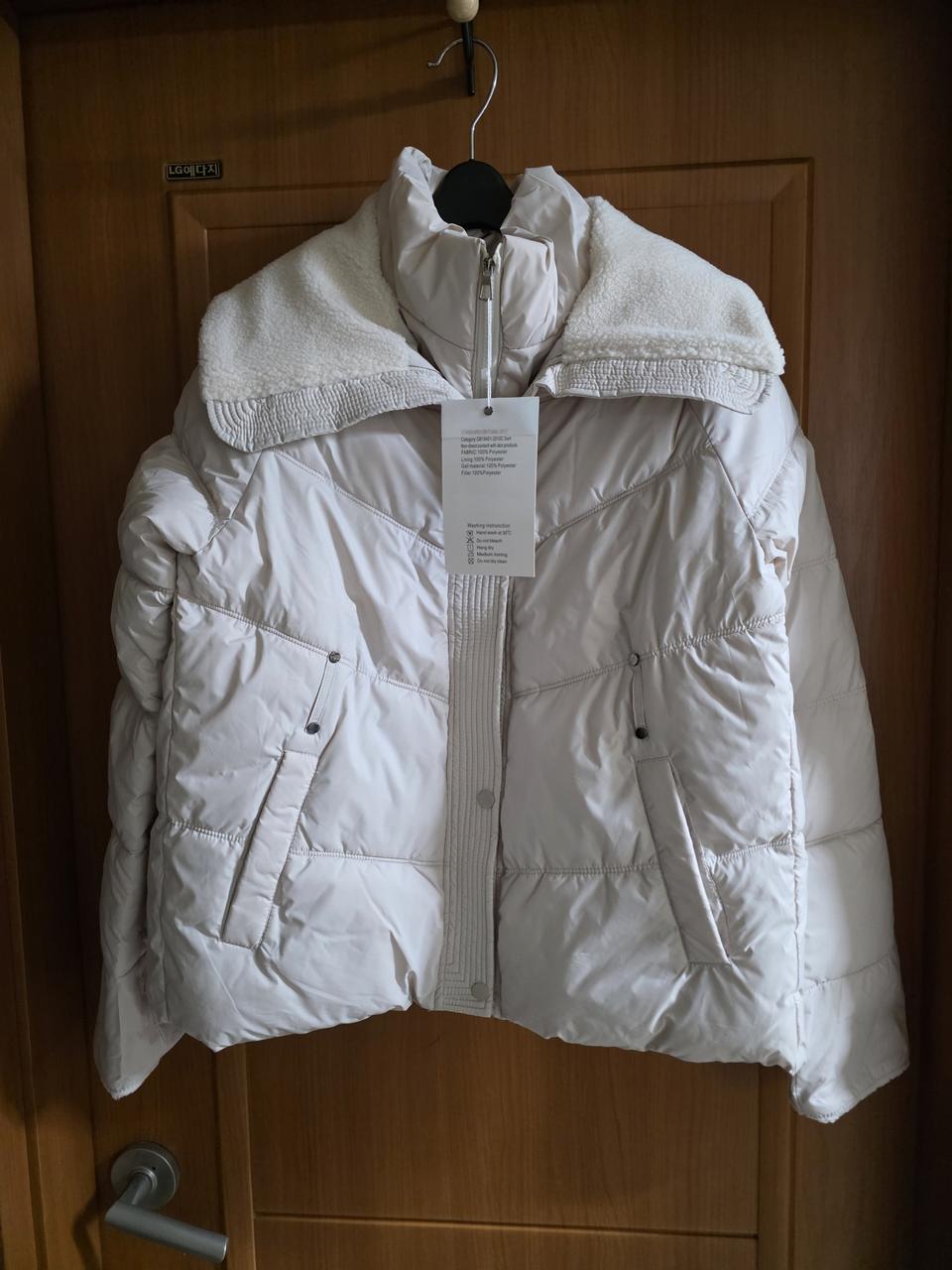 (새상퓸)웰론 따뜻한 하이넥 패딩..아이보리(L)