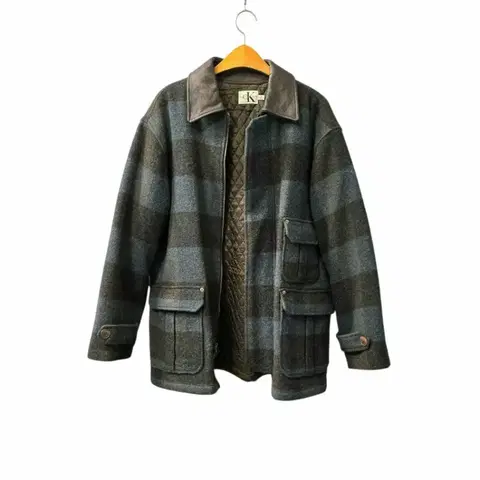 CK 캘빈클라인 양가죽배색 울 워크 자켓 코트