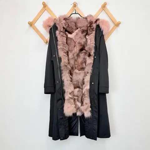 핑크 폭스퍼 야상자켓