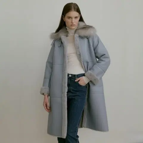 샐렙샵 에디션 폭스퍼 롱무스탕