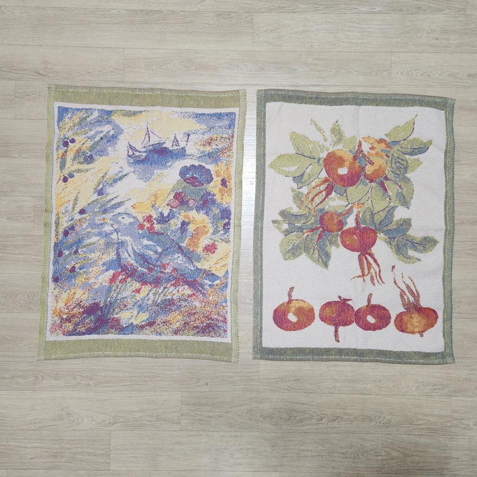 스웨덴 이켈룬드 린네바베리 키친타올(주방수건) 2pcs 미사용품.