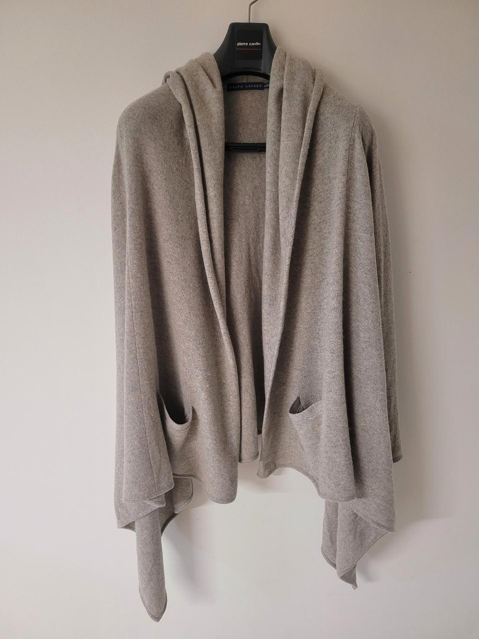랄프로렌 캐시미어 후드 숄 가디건 S