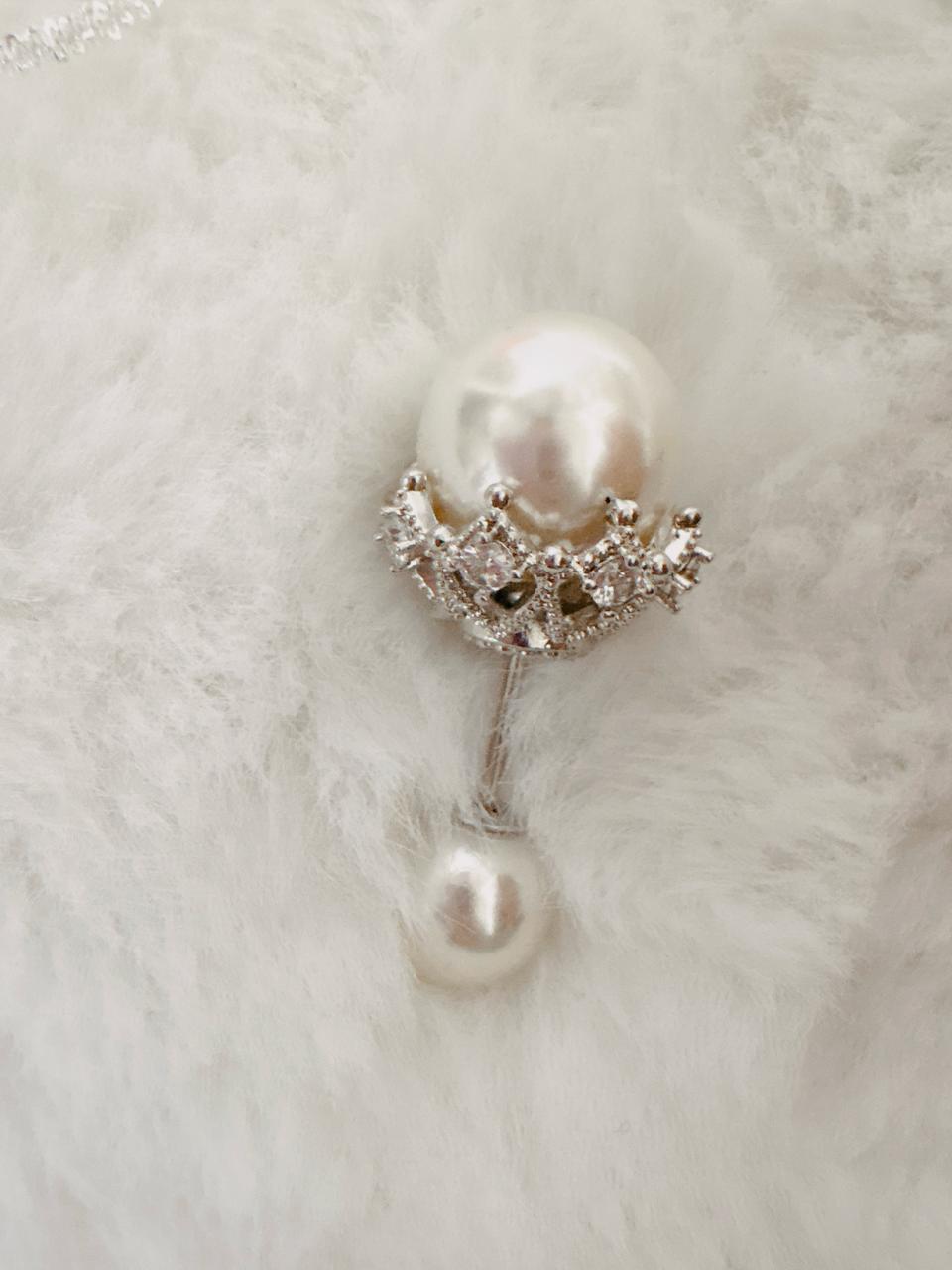 새제품)진주 큐빅 고정핀