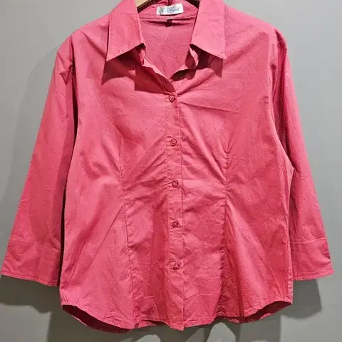 [ 1+1 ] REY SIESTA ) 핫핑크 7부 셔츠 L