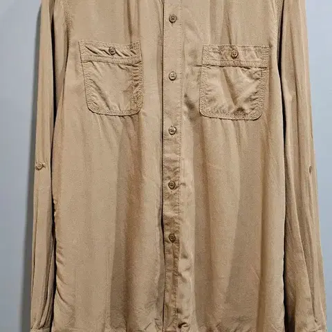 [ 1+1 ] AZUL ) 베이지브라운 레이온 셔츠 M