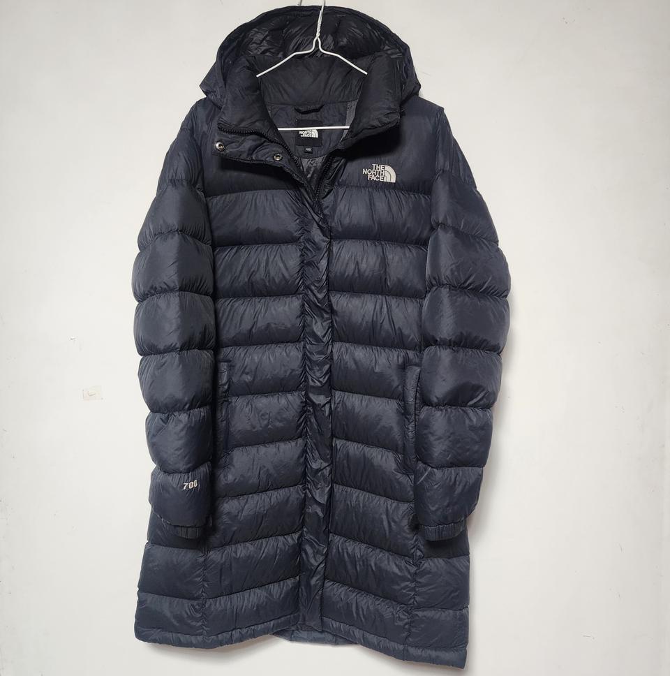 노스페이스 700필 구스다운 롱패딩 100