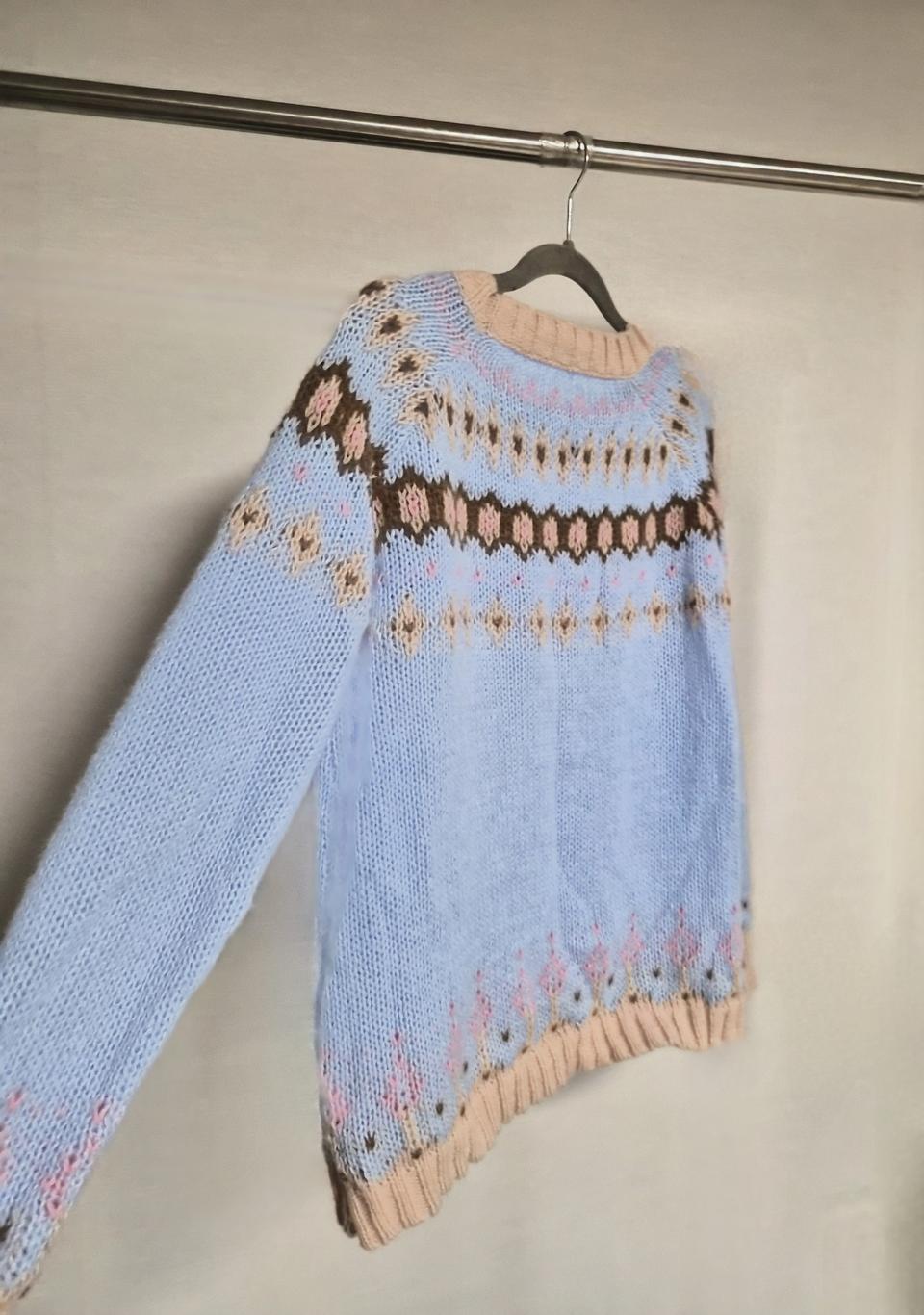 미착용 프리) 북유럽 패턴 니트 스웨트