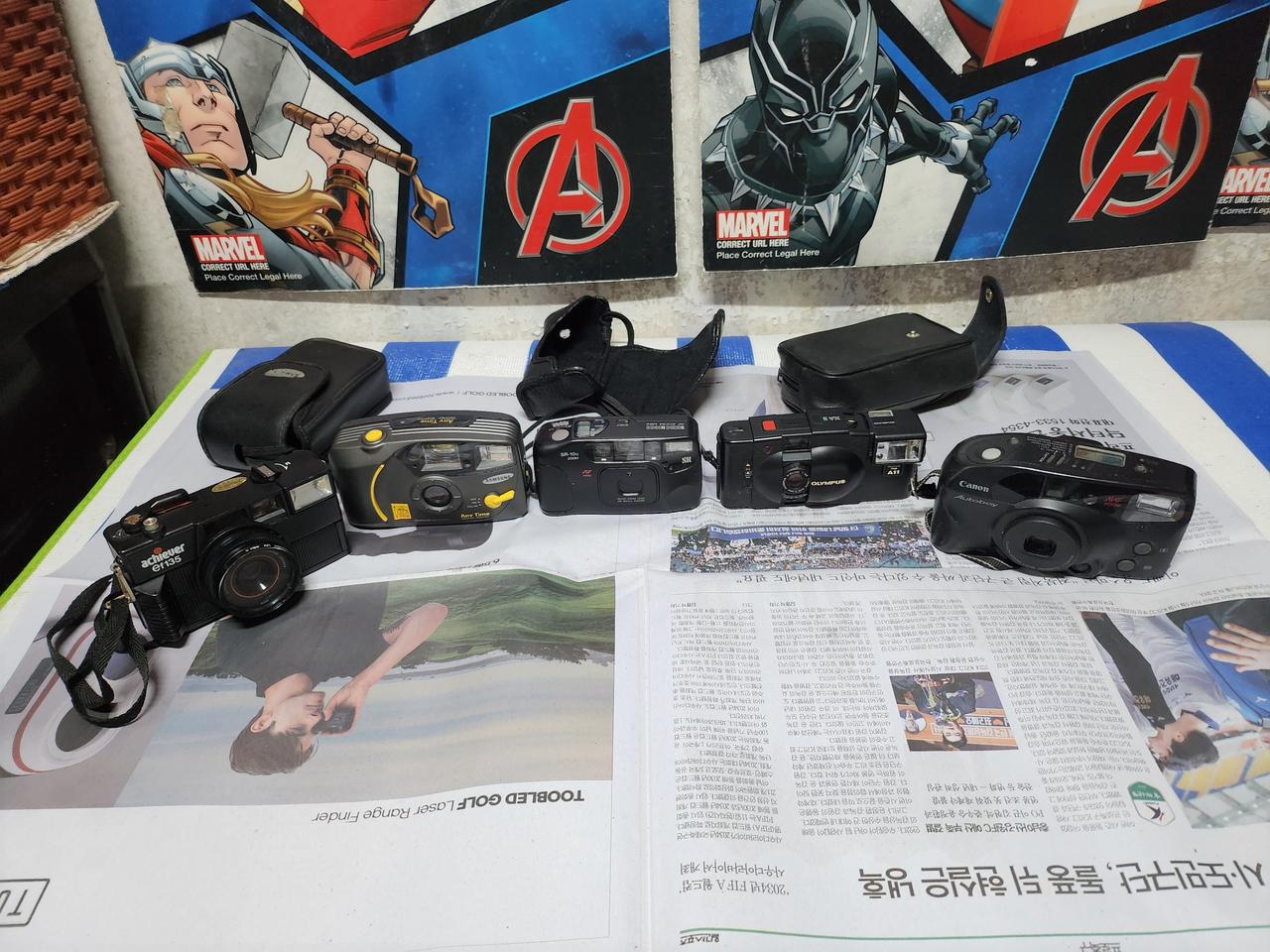 부품용 필름카메라 5개