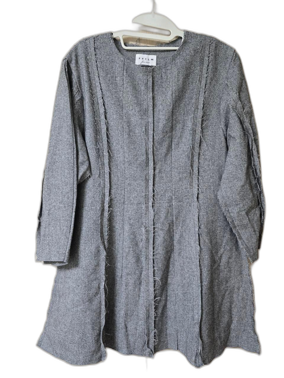 오버핏 빈티지 스타일 그레이 원피스