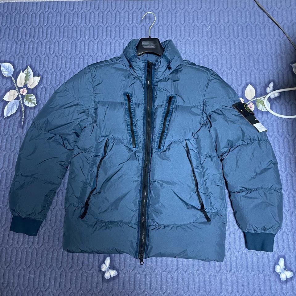 [M]새제품급 스톤아일랜드 크링클랩스 논후드 패딩