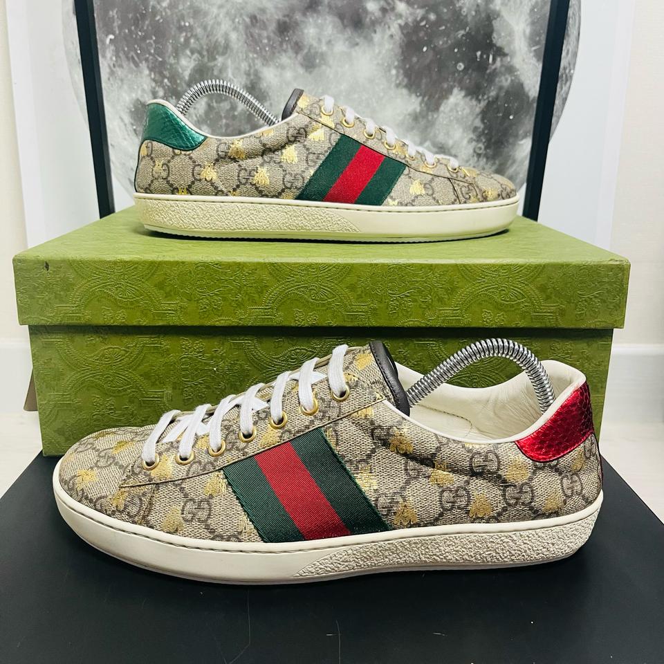 정품 8.5) 구찌 슈프림 꿀벌 금장 스니커즈 275~280