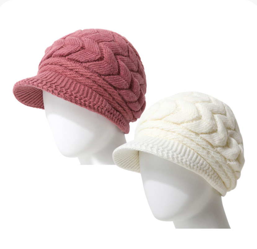 1+1 겨울 니트 어르신 뜨개 벙거지 모자 비니 털모자