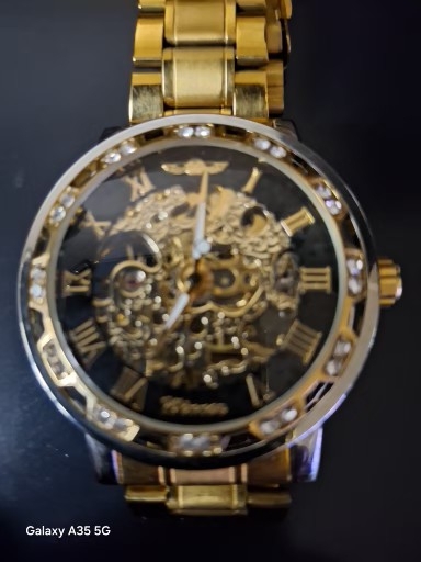 기계식 오토메틱 금장시계